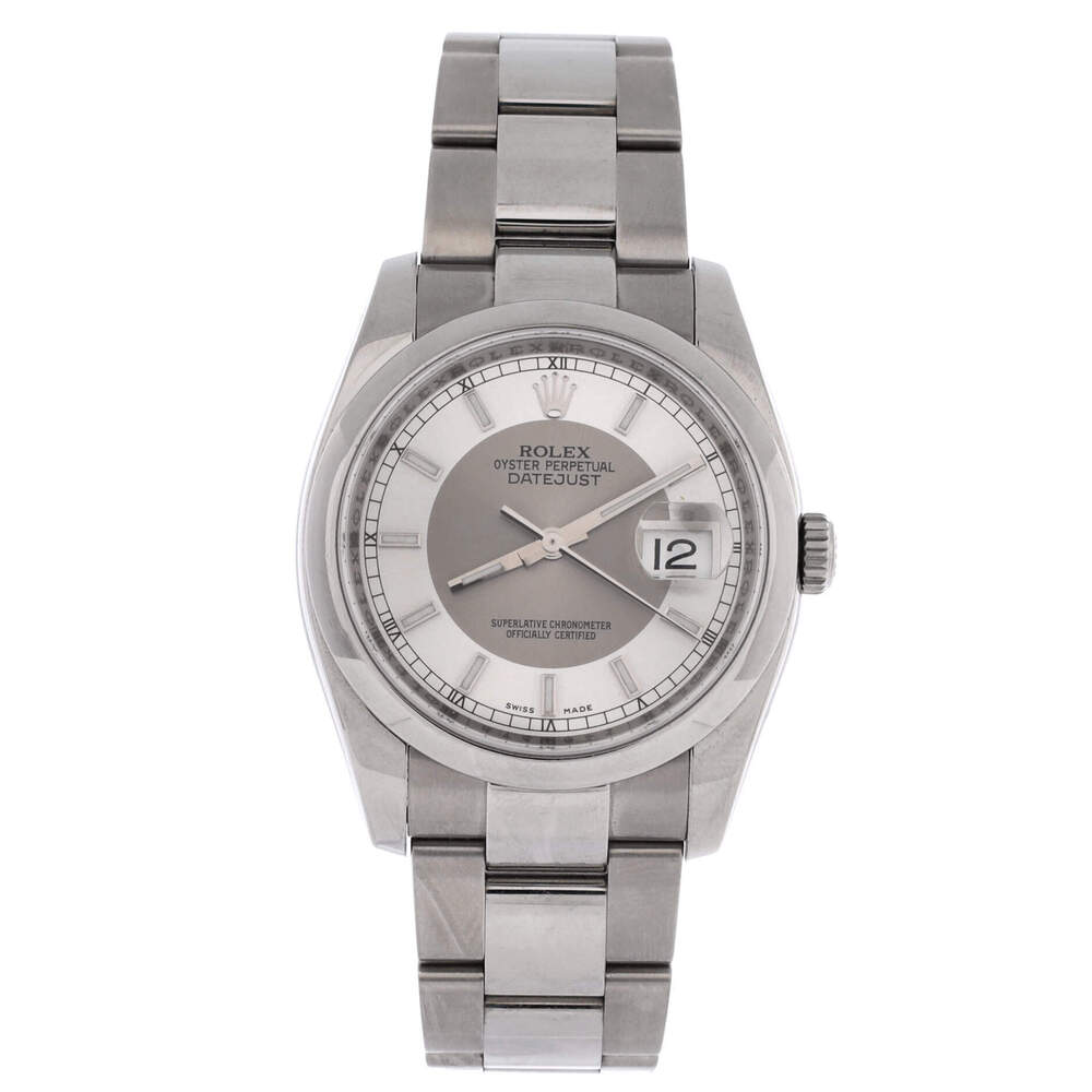 Rolex 36 Oyster Perpetual Datejust Automatic Watch Stainless Steel
